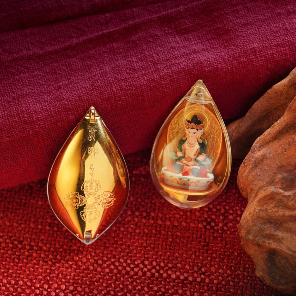 The Golden Sun-Throne | Ultimate Clarity & Sovereign Leadership Petal-Amulet (Vairocana)