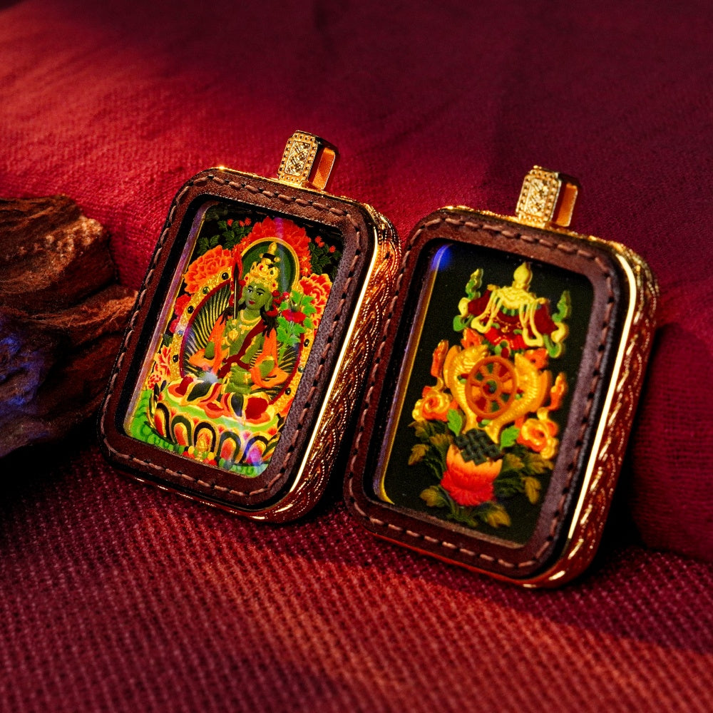 Akasagarbha: The Boundless Treasury of Space | Reversible Hand-Painted Micro-Art in Artisan Leather