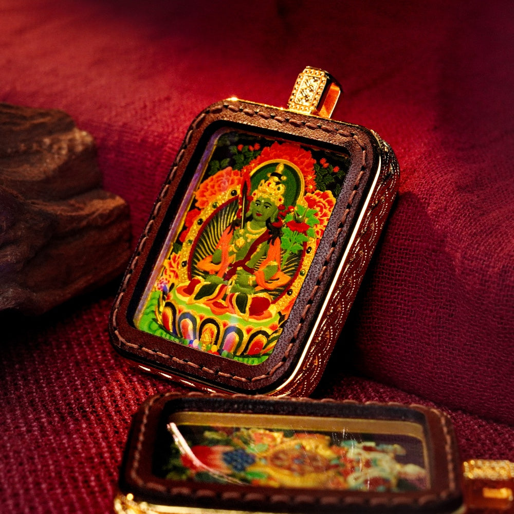 Akasagarbha: The Boundless Treasury of Space | Reversible Hand-Painted Micro-Art in Artisan Leather