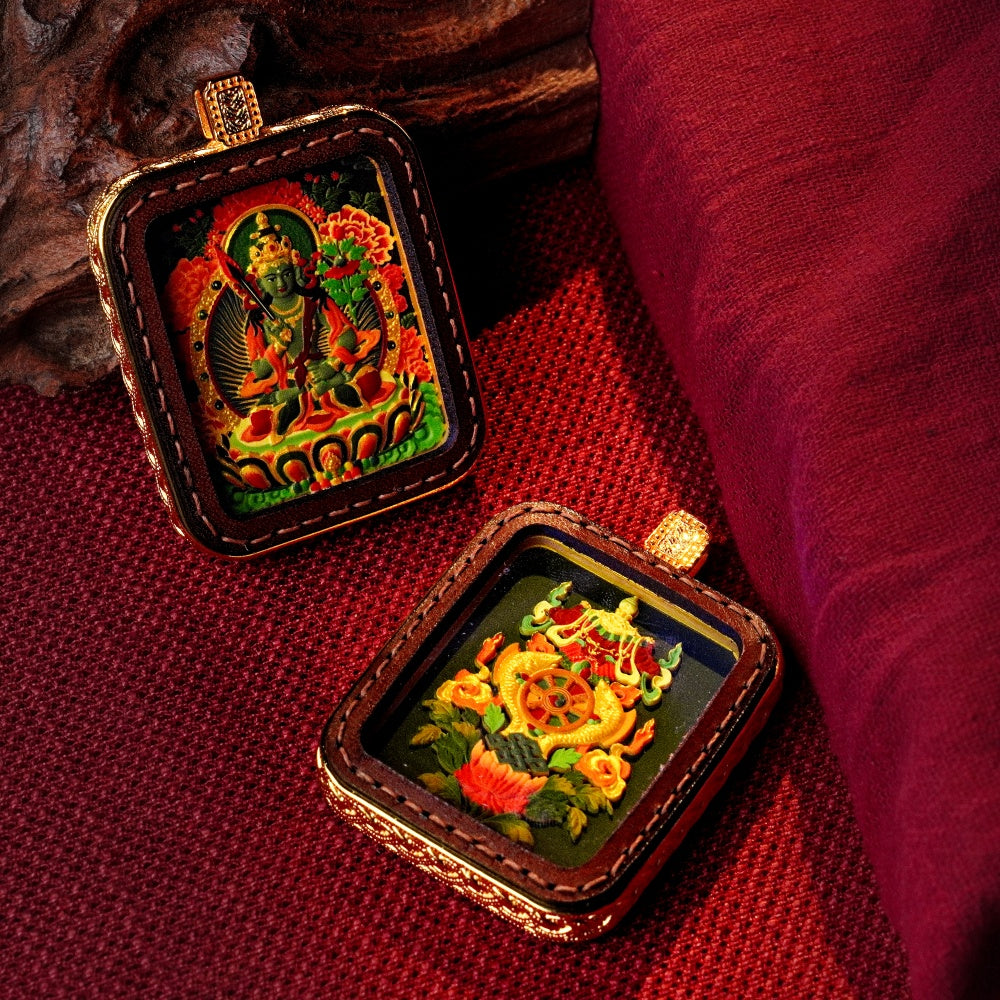 Akasagarbha: The Boundless Treasury of Space | Reversible Hand-Painted Micro-Art in Artisan Leather