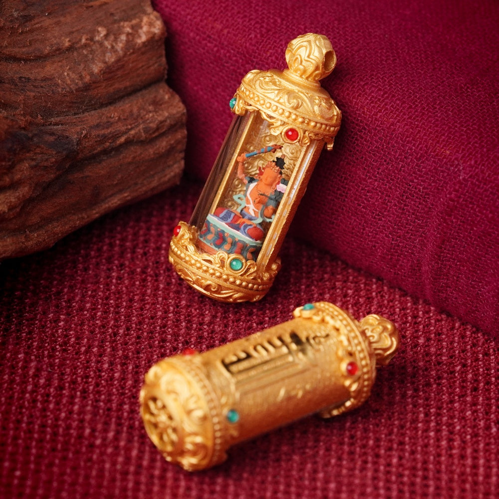 The Lens of Clarity: Manjushri’s Divine Wisdom & Golden Insight Amulet