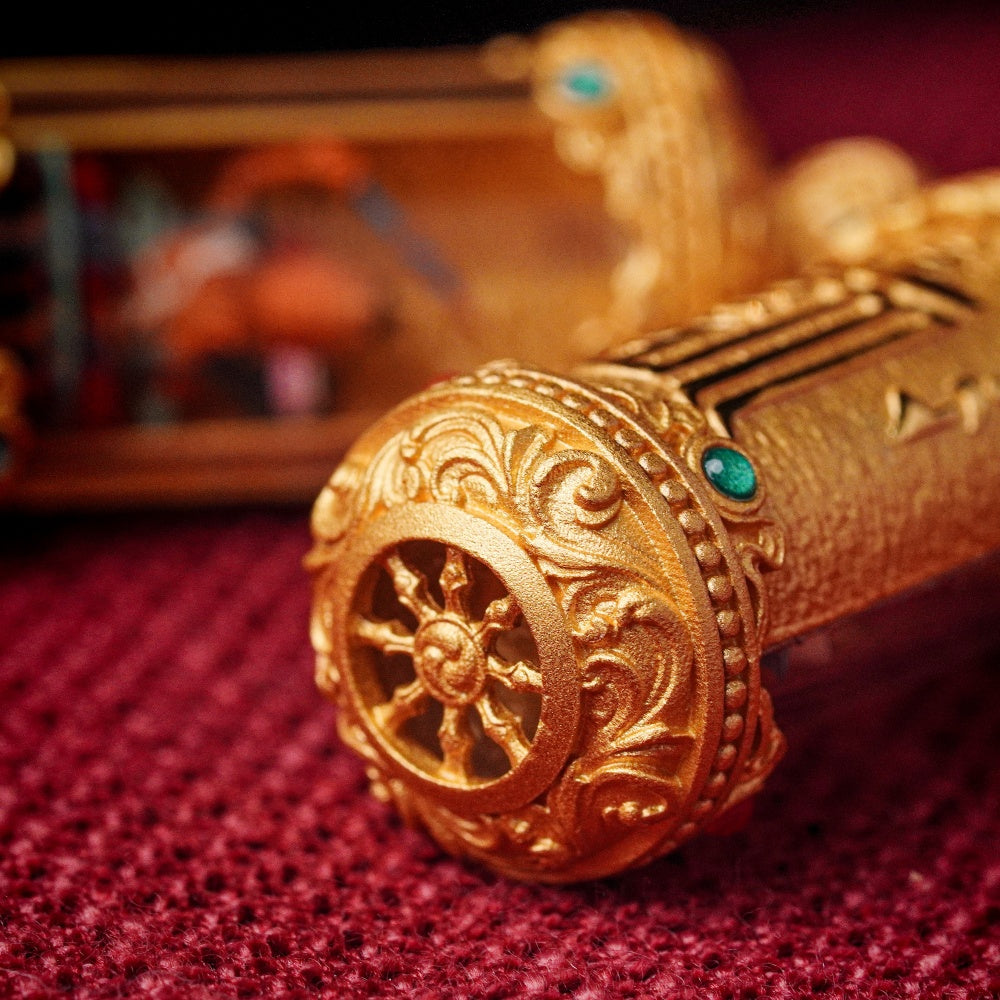The Lens of Clarity: Manjushri’s Divine Wisdom & Golden Insight Amulet