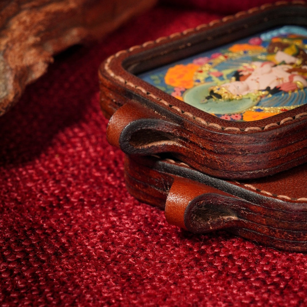 The Spiritual Pillar | Great Strength & Wisdom Realization Leather-Bound Mandala (Mahasthamaprapta)
