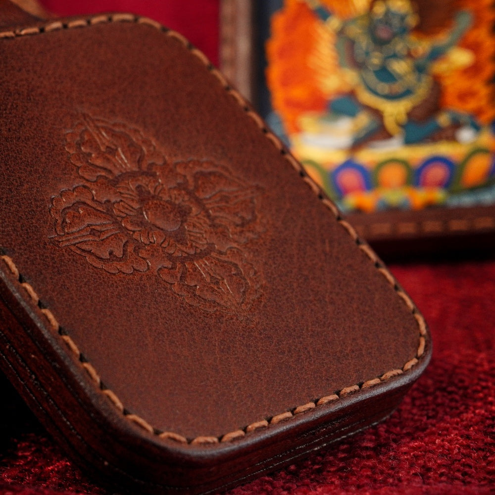 The Unshakable Throne | Immovable Focus & Guardian Resilience Leather-Wrapped Shield (Acala)