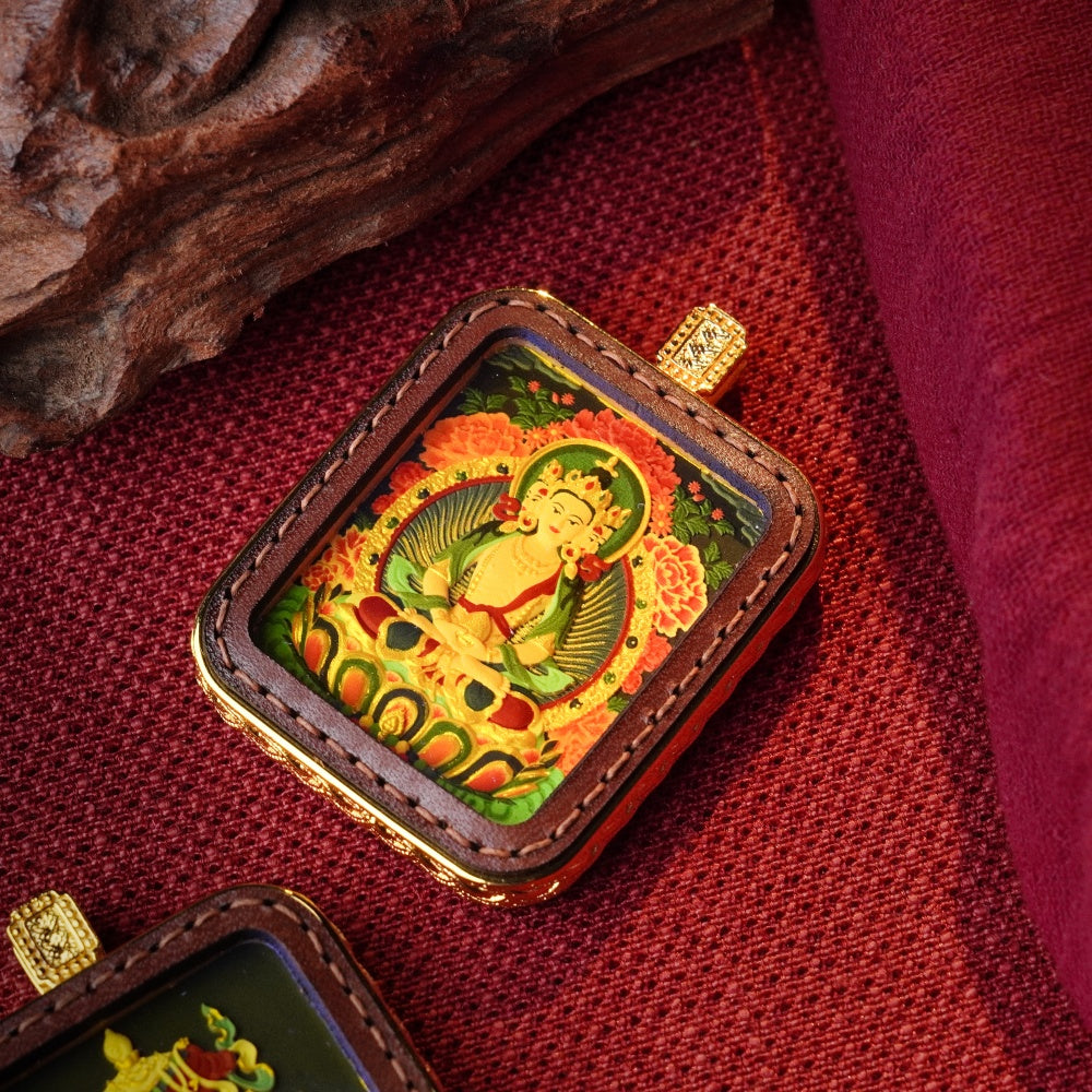 Vairocana: The Sovereign of Cosmic Illumination | Reversible Hand-Painted Micro-Art in Artisan Leather