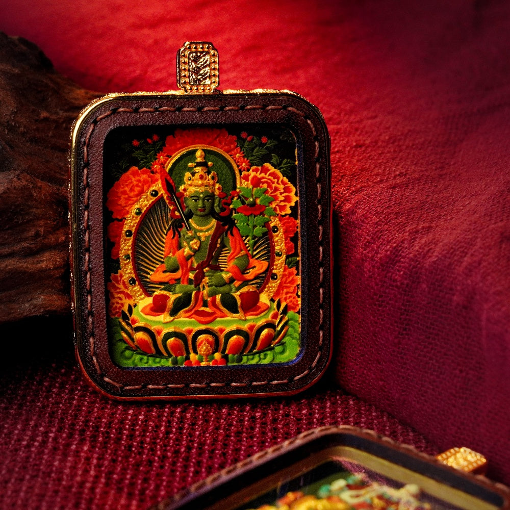 Akasagarbha: The Boundless Treasury of Space | Reversible Hand-Painted Micro-Art in Artisan Leather