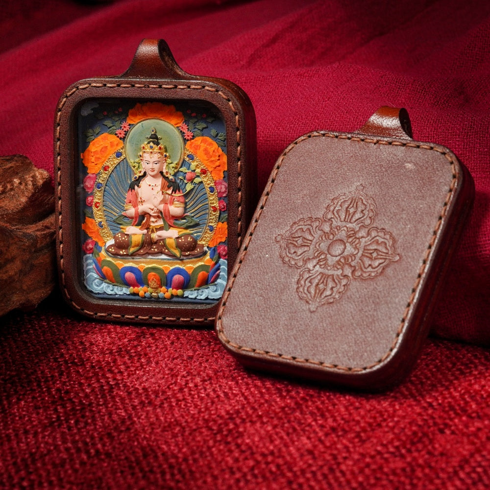 The Spiritual Pillar | Great Strength & Wisdom Realization Leather-Bound Mandala (Mahasthamaprapta)