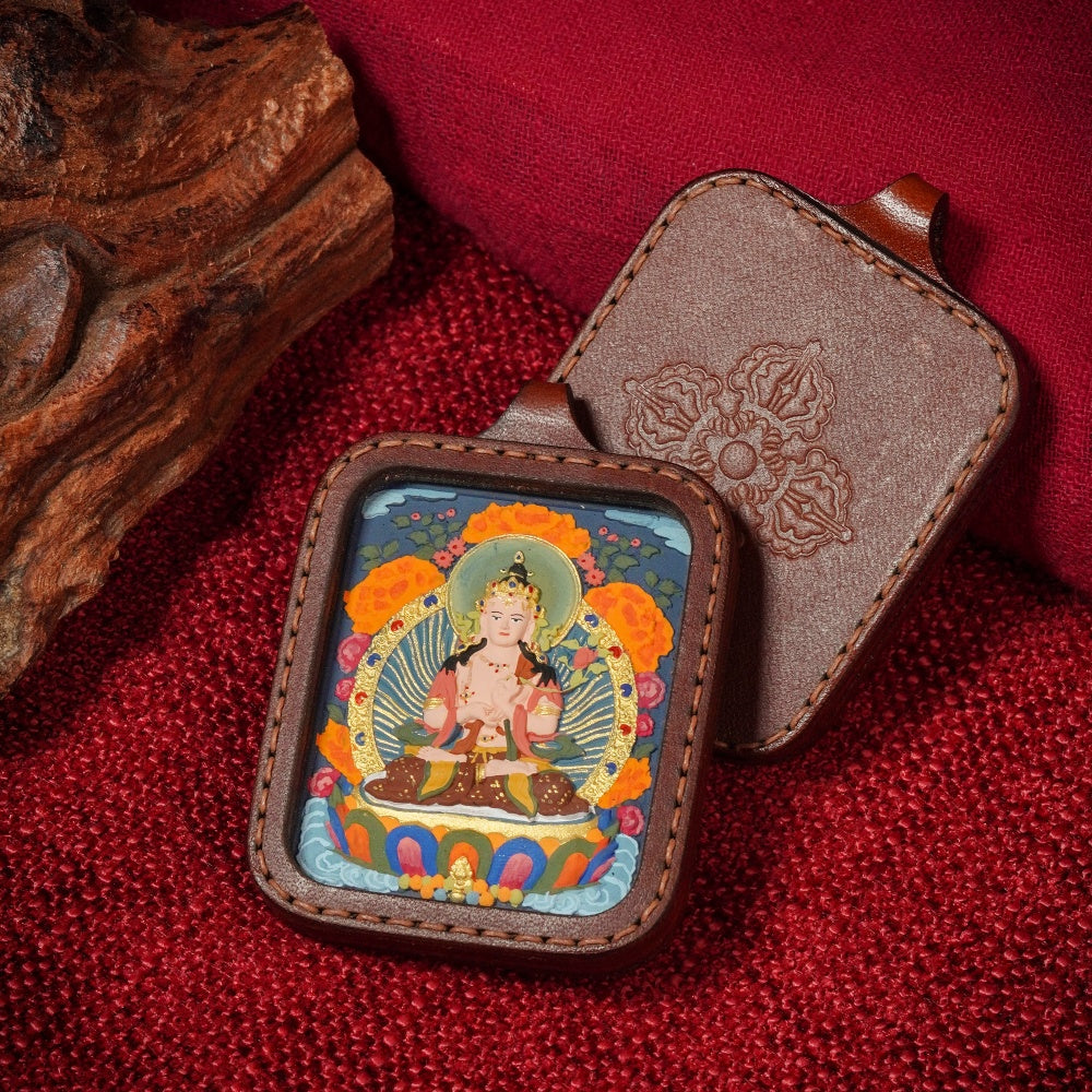 The Spiritual Pillar | Great Strength & Wisdom Realization Leather-Bound Mandala (Mahasthamaprapta)