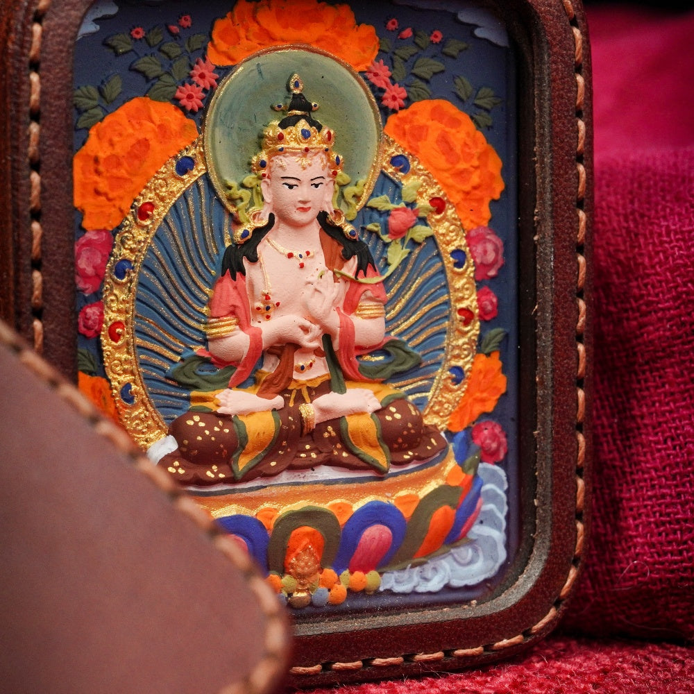 The Spiritual Pillar | Great Strength & Wisdom Realization Leather-Bound Mandala (Mahasthamaprapta)