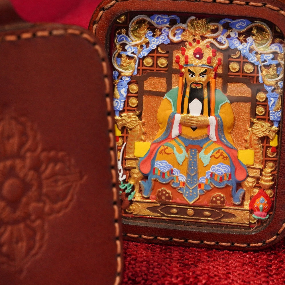The Golden Shrine | Executive Power & Career Breakthrough Genuine Leather-Wrapped Shield (Wuye - Lord Five)