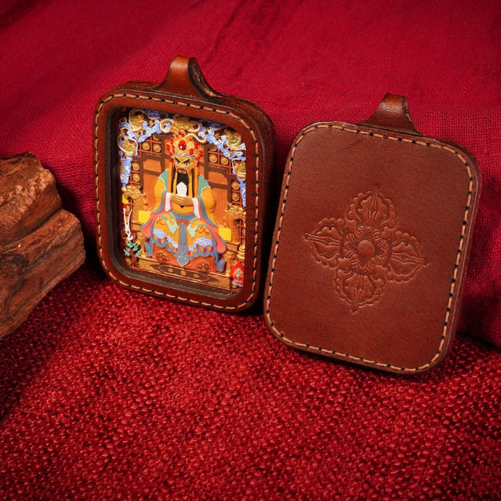 The Golden Shrine | Executive Power & Career Breakthrough Genuine Leather-Wrapped Shield (Wuye - Lord Five)