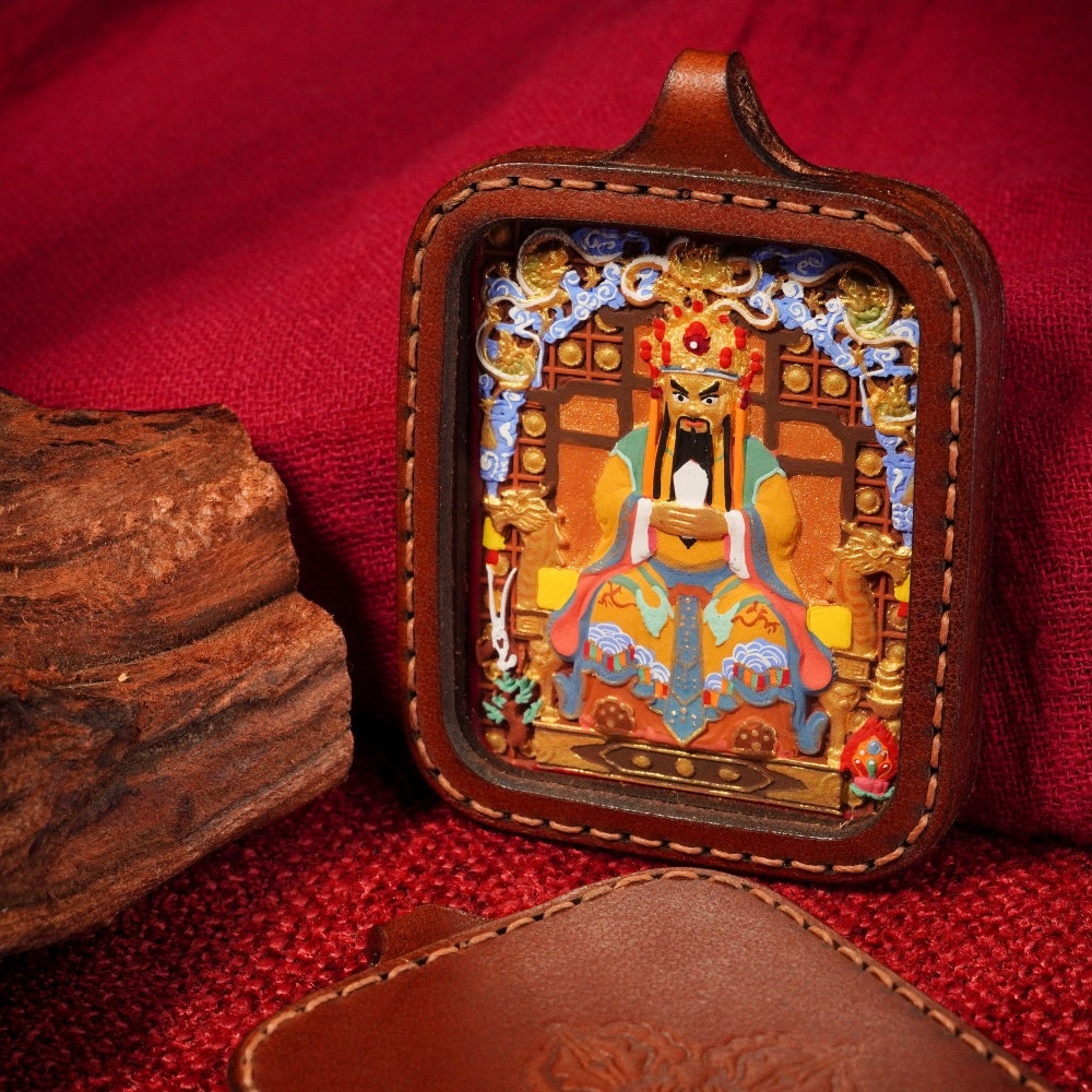 The Golden Shrine | Executive Power & Career Breakthrough Genuine Leather-Wrapped Shield (Wuye - Lord Five)