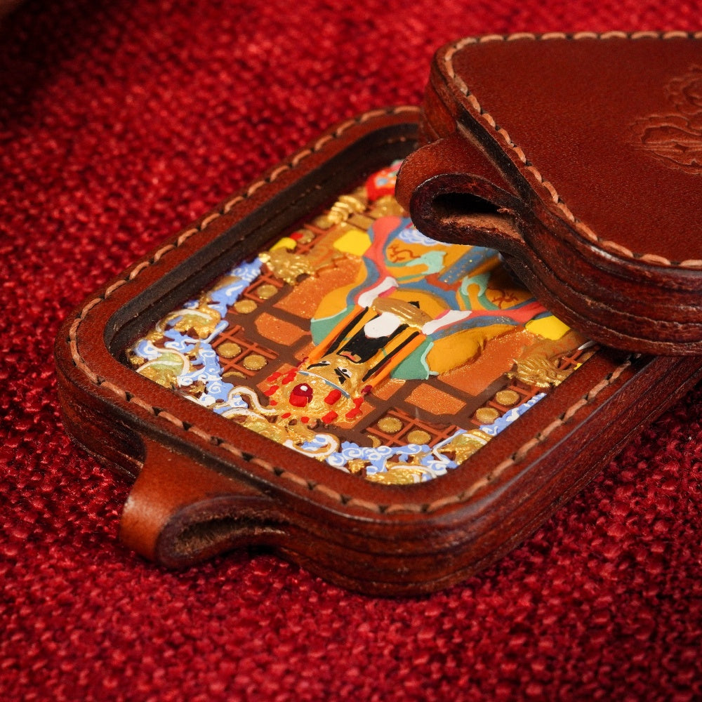 The Golden Shrine | Executive Power & Career Breakthrough Genuine Leather-Wrapped Shield (Wuye - Lord Five)