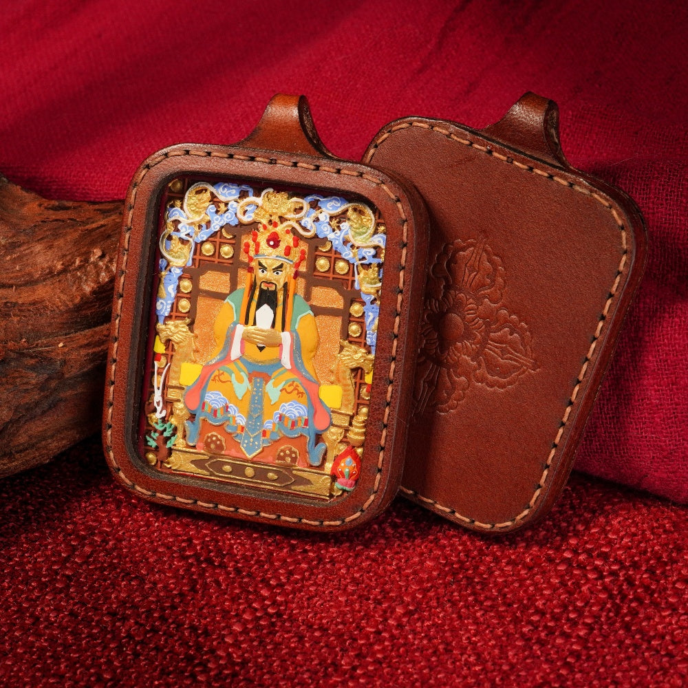 The Golden Shrine | Executive Power & Career Breakthrough Genuine Leather-Wrapped Shield (Wuye - Lord Five)