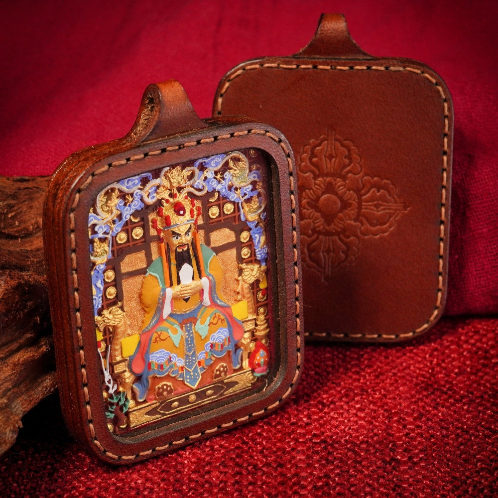 The Golden Shrine | Executive Power & Career Breakthrough Genuine Leather-Wrapped Shield (Wuye - Lord Five)