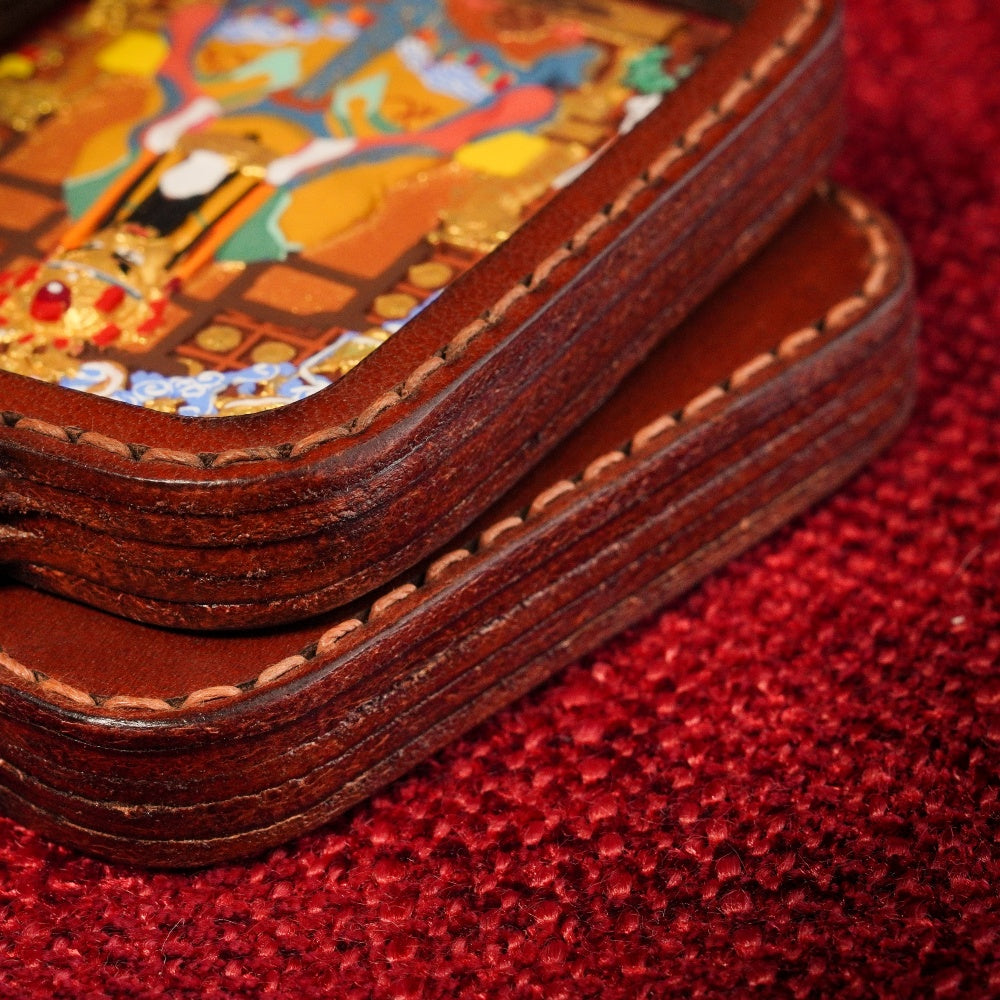 The Golden Shrine | Executive Power & Career Breakthrough Genuine Leather-Wrapped Shield (Wuye - Lord Five)