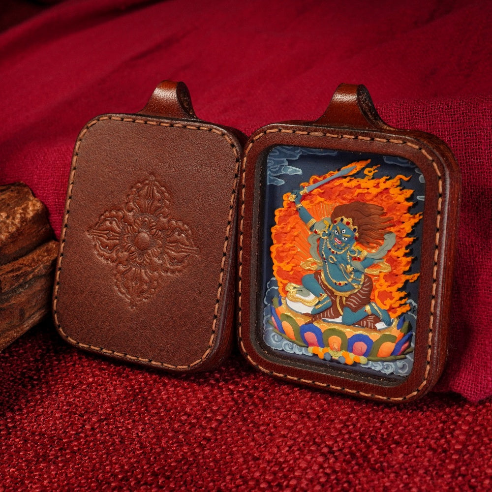 The Unshakable Throne | Immovable Focus & Guardian Resilience Leather-Wrapped Shield (Acala)